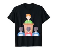 Podium Lectern Speech Lecture Debate Pulpit Oratory Value Graphic T-Shirt, Men, Black, L