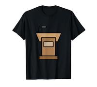 Podium Lectern Speech Lecture Debate Pulpit Oratory Value Graphic T-Shirt, Men, Black, S