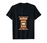 Podium Lectern Speech Lecture Debate Pulpit Oratory Value Graphic T-Shirt, Men, Black, XL