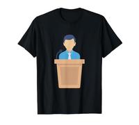 Podium Lectern Speech Lecture Debate Pulpit Oratory Value Graphic T-Shirt, Men, Black, XL
