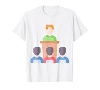Podium Lectern Speech Lecture Debate Pulpit Oratory Value Graphic T-Shirt, Men, White, L