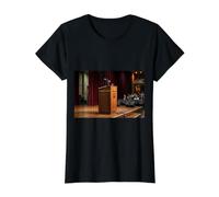 Podium Lectern Speech Lecture Debate Pulpit Oratory Value Graphic T-Shirt, Women, Black, M