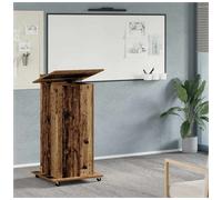 Podium Old Wood Engineered Wood 55x55x107cm Compact Office Storage Drawer Slim