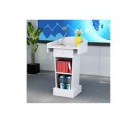 Podium, Pulpits For Churches Multi Function Pulpit Pulpit For Churches Modern Lectern For Classroom Stand Wood Church Pulpits Floor Standing Customer Reception Premium Podium Stand(White,REGULAR STY