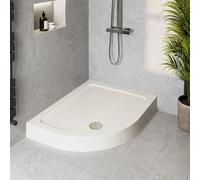 Podium Raised 1000 x 800mm Non-Slip Offset Quadrant Shower Tray with Waste - LH Entry