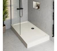 Podium Raised 1200 x 700mm Non-Slip Shower Tray with Black Waste