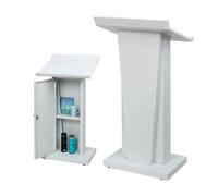 Podium Stand Modern Lecterns Wide Reading Countertop Podium Stand with Storage Cabinet Podiums Conference Table Metal Portable Podiums Has Many uses