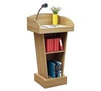 Podium Stand Podium Stand with 2 Storage Shelves Lecterns Floor Standing Pulpits for Churches for Conference Room Presentation Pulpits Has Many uses