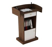 Podium Stand Simple Lecterns Laptop Desk Podium Stand with Open Storage Teacher Podiums Spacious Drawer Lightweight Standing Lectern Has Many uses