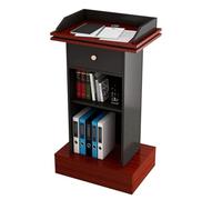 Podium Stand Simple Podium Stand Modern Lecterns with Drawers and 2 Open Storage Podium Stand Pulpits for Churches Reception Desk Podiums Has Many uses