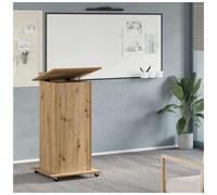 vidaXL Single Door Single Drawer Single Shelf Artisan Oak Office Podium - Size: 107 x 55 x 55cm - Brown - Wilko