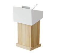 Podium with Drawer Storage - Adjustable Height Standing Desk for Church Lecterns, Wedding Presentations, Events Public Speaking