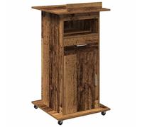 Podium with Drawer with Shelf with Wheel Engineered Wood Office Storage vidaXL