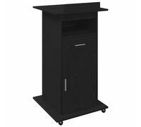 vidaXL Podium with Drawer Black Oak 55 x 55 x 107 cm Engineered Wood