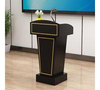 Podium, Wood Speaking Podium Storage Laptop, Conference Host Standing Pulpit Desk(Wood Grain a)