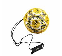PodiuMax Handle Solo Football Kick Trainer with New Locked Net Design, Football Ball Bungee Elastic Training Juggling Net (Fits Ball Size 3, 4, 5)