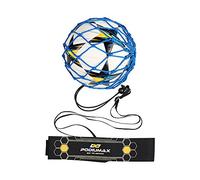 PodiuMax Hands-Free Soccer Kick/Throw Trainer, New Ball Locked Net Design, Adjustable Waist Belt & Cord Suit for All Levels (Fits Ball Size 3, 4, 5)