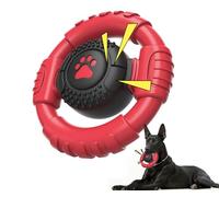 PODLINE Tough Dog Toys for Aggressive Chewers Large Medium Breed, Indestructible Nylon Rubber Squeaky Chew Toy for Big Dogs, Heavy Duty Super Chewer for Pitbull