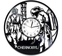 PODODO Chernobyl Vinyl Clock for Man Serial Original Home Decor Nuclear Disaster Vinyl Record Wall Clock HBO Handmade Products Chernobyl Birthday Gift Idea for Woman
