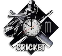PODODO Cricket | Sport Vinyl Record Wall Clock, Cricket Team Gift for Any Occasion