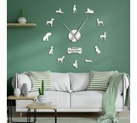 PODODO German Dog Breed German Mastiff Wall Art Home Decor Great Dane DIY Large 3D Wall Clocks Living Room Decorative Quiet Wall Watch
