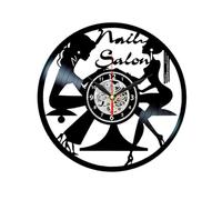 PODODO Nail Salon Clock Vinyl Record Beauty Studio Wall Art Spa Decor Manicurist Gifts