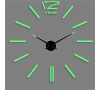 PODODO The art of math Acrylic Silhouette Mirror Sticker DIY Wall Art 3D Giant noctilucent Wall Clock Mute Room Decoration Gift 37inch