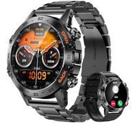 PODOEIL Full Metal Casing Military Smart Watches for Men, 1.39" HD Screen Tactical Outdoor Rugged Watch with Health Monitor, 108 Sports Modes Activity Tracker Smartwatch with Andriod iOS and Samsung