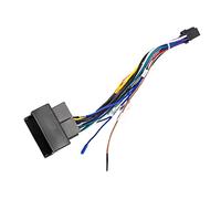 Podofo 16 Pin Wire Harness ISO Adapter Cable for Android Car Stereo ISO Standard Socket with Steering Wheel Control Lines and Reverse Control Line Wiring Harness