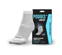 PODOKS Plantar Fasciitis Socks Men and Women | Compression Socks with Coolmax Fabric | Contains Strategic Cushion and Separation of the First Toe | Made in Spain, white, S