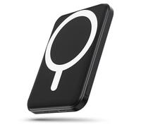 Podoru for Magsafe Power Bank, 5000mAh Magnetic Power bank with Type-C Cable 20W PD Fast Charging Input Wireless Portable Charger for iPhone 17/16/15/14/13/12 All Series-Black