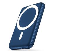Podoru for Magsafe Power Bank, 5000mAh Wireless Power Bank with Type-C Cable PD 20W Mini Fast Charging Input Mag-safe battery pack, Compatible with MagSafe for iPhone 16/15/14/13/12 Pro/Pro Max-Blue