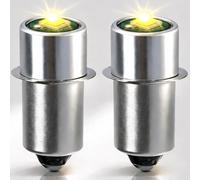 Podoy 3w 18v LED Upgrade Bulb for Compatible with Ryobi P704, P703, P700 Replace 780287001 Flashlight Bulb with White Light (2 Pack)