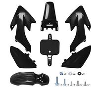 Podoy CRF50 Body Fender Kit for Compatible with XR50 XR 50 CRF 50 SDG SSR Pit Dirt Motor Trail Bike Black with Bolt Work Fairing Plastic (black)