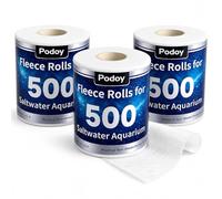 Podoy Replacement Fleece Roll Compatible with Red Reef 500, Aquarium Automatic Filter Media Roll for Saltwater & Reef Tanks, High-Density Mechanical Filtration, 3 Pack