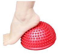 Pods Ball Half Spiky Fitness Domes for Kids Adults Sports Foot Massage Stability Training Muscle Balancing Motor Skills Yoga Gymnastics Exercise (Red)