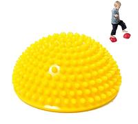 Pods Ball Half Spiky Fitness Domes for Kids Adults Sports Foot Massage Stability Training Muscle Balancing Motor Skills Yoga Gymnastics Exercise (Yellow)