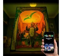 PODSgo Sensory Play Tent for Kids - Walking with Dinosaurs AdventureTheme with Lights, Memory Foam Play Mat & Mobile App, Interchangeable Full Adventure Jacket Premium Bundle