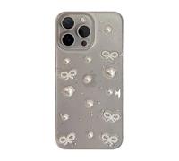 PODSI Stylish 3D bowknot Shining Phone Case For iPhone 17 Pro Max Cellphone Cases Protective Shockproof Soft Back Cover(For iPhone 17 Pro)