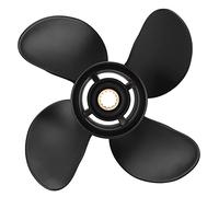 PODSJD 10.4x12 RH Outboard Engine Propeller 4 Blades 13 Spline for 35-65HP - High Performance, Resistant Aluminum Alloy, Perfect Marine Replacement
