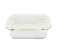 PODSJD 304 Stainless Steel Box, Leakproof Square Lunch Container - Durable Food Storage, Easy Carry, Space Saving for Work and Travel (1800ml)