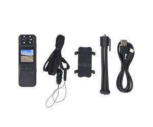 PODSJD 4K Body Video Camcorder with 180° Rotating Lens, 120° Wide Angle & 1.3" Colour Screen - Portable, Wearable Outdoor Camera for Cycling, Vlogging & Filmmaking