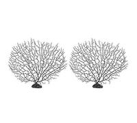 PODSJD Artificial Tree Aquarium Decoration 2Pcs, Durable Plastic Fish Tank Landscaping 11.8x10.2in - Realistic Simulation, Eco - Friendly Material, Perfect for Freshwater and