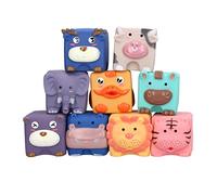 PODSJD Baby Soft Blocks - Safe Rubber Building Blocks, Adorable Animal Shapes with Sounds for Infant Early Education and Teeth Development (1048)