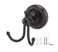 PODSJD Black Copper Bathroom Towel Hook, Stainless Steel Twisted Design, Single Small Wall Coat Peg - Durable Matte Finish, Ideal for Bathroom and Home Organisation
