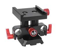 PODSJD Camera Cage Base Ballhead Quick Release Plate, Aluminium Alloy Black with 15mm Clamp Hole and Multi - Screw Compatibility - Durable, Adjustable Height for Follow Focus, Universal