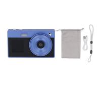 PODSJD Compact Digital Camera, Dual Screen 2.4” & 1.4”, 48MP 16x, 1080P Point and Shoot with Fill Light, USB - C Rechargeable, 64GB - Easy Selfie & Video Recording for Beginners (No Memory Card)