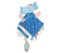 PODSJD Cute Elephant Blanket for Newborn - Soft Satin Security Toy with Plush Face, Lightweight Comfort for Baby Hand Eye Coordination and Nap Time