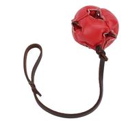PODSJD Dog Training Ball on Rope Leather for Small Medium Dogs - Energy Release, Anxiety Reduction, Interactive Chew & Exercise Toy (Red)