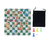 PODSJD Foldable Chess Board Set 24cm Plastic with 4 Durable Chess Pieces and Storage Bag - Portable Travel Chess Game, Lightweight and Compact for On - the - Go Play